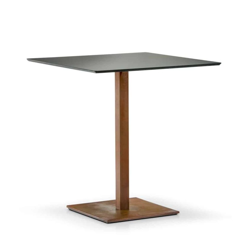 Inox Brass SquareTablebase Pedrali at DeFrae Contract Furniture 4402