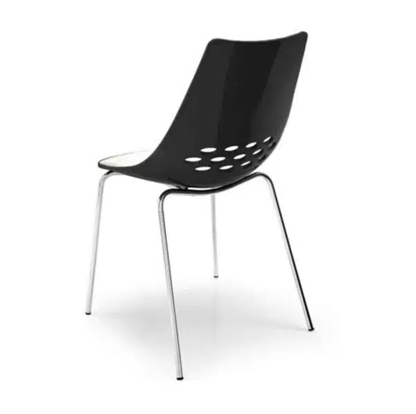Jam Chair 4 Leg Metal Frame Connubia by Calligaris at DeFrae Contract Furniture Black