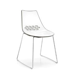 Jam Chair Sled Base Metal Frame Connubia by Calligaris at DeFrae Contract Furniture
