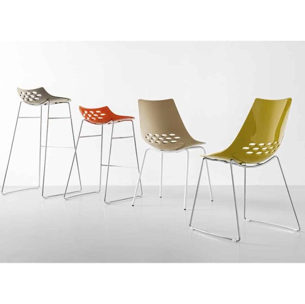 Jam Chair and Bar Stool Metal Frame Connubia by Calligaris at DeFrae Contract Furniture Range