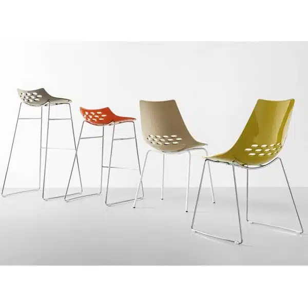 Jam Chair and Bar Stool Metal Frame Connubia by Calligaris at DeFrae Contract Furniture Range