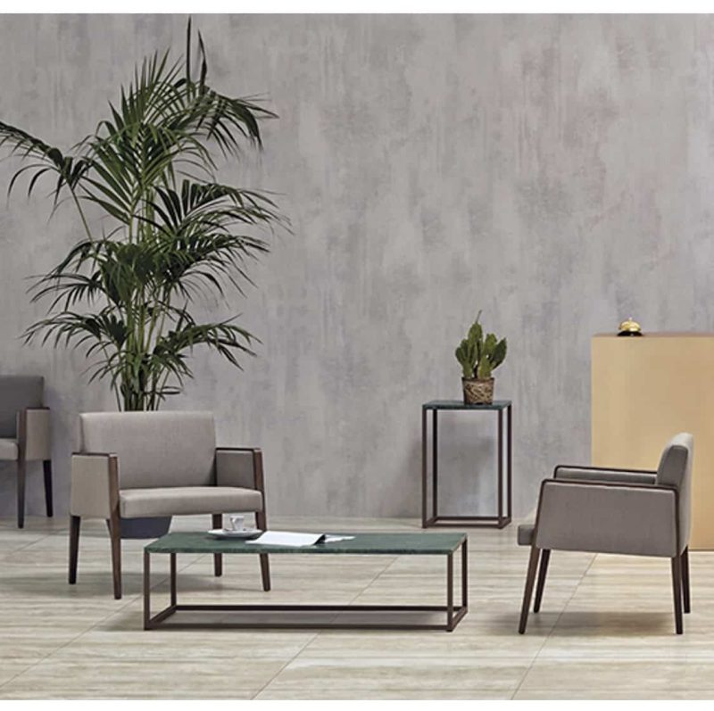 Jill Armchair Pedrali at DeFrae Contract Furniture in situ