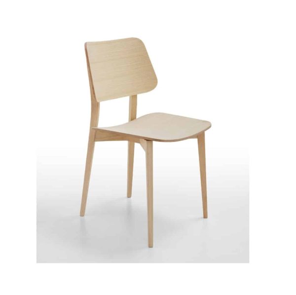 Joe Side Chair Midj at DeFrae Contract Furniture Wooden Frame Natural