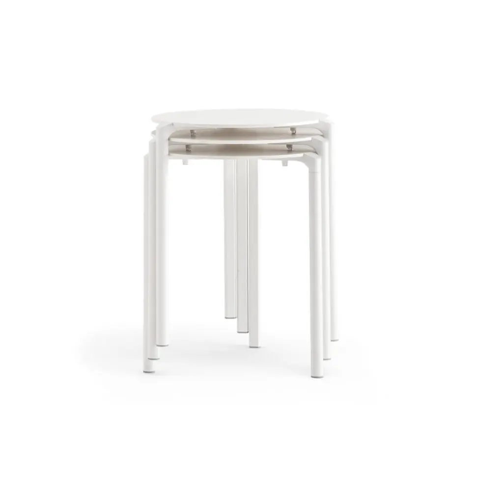 Jump Table TJ3 Pedrali at DeFrae Stackable Outdoor Complete Table White