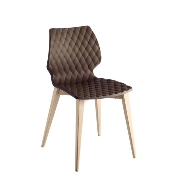 Kai Side Chair Uni 562 Et Al Wooden Frame DeFrae Contract Furniture Brown