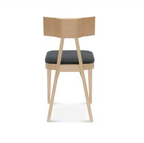 Kite Side Chair Akka Black Wood Bar Stool DeFrae Contract Furniture Upholstered Seat Back View