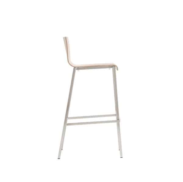 Kuadra Wood Bar Stool 1326 DeFrae Contract Furniture Side View