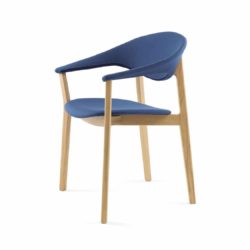 Lena Armchair Lene Crassevig at DeFrae Contract Furniture Left Side View Blue