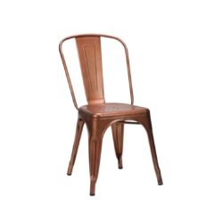 Leon Side Chair Industrial French Bistro Tolix A Copper