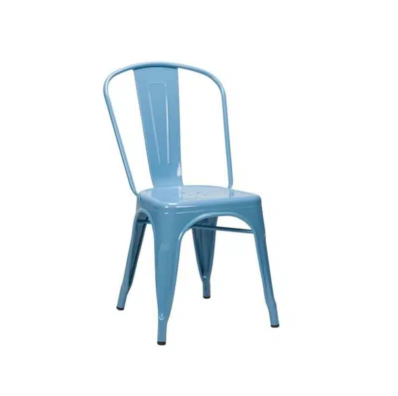 Leon Side Chair Industrial French Bistro Tolix A Pastel Blue