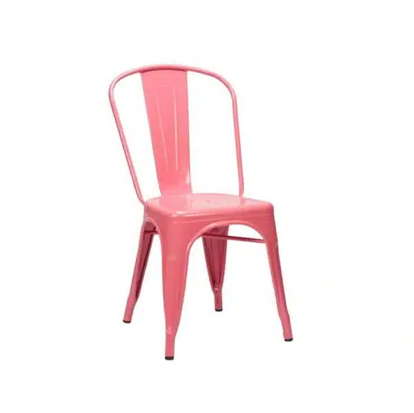 Leon Side Chair Industrial French Bistro Tolix A Pink