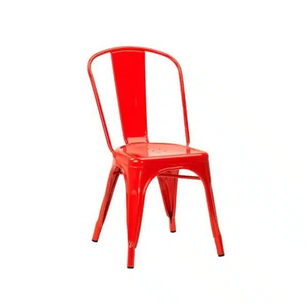 Leon Side Chair Industrial French Bistro Tolix A Red