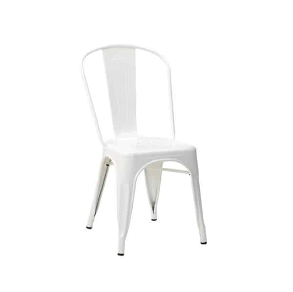 Leon Side Chair Industrial French Bistro Tolix A White