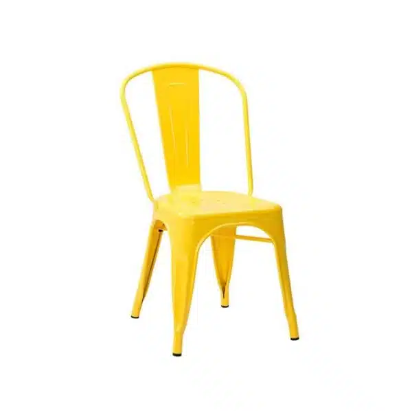 Leon Side Chair Industrial French Bistro Tolix A Yellow