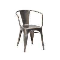 Leon armchair Industrial French Bistro Tolix A Gun Metal