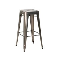 Leon bar stool Industrial French Bistro Tolix A Gun Metal