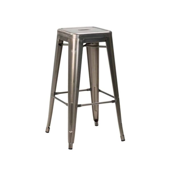 Leon bar stool Industrial French Bistro Tolix A Gun Metal