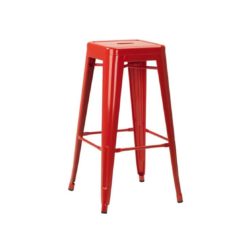 Leon bar stool Industrial French Bistro Tolix A Red
