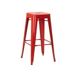 Leon bar stool Industrial French Bistro Tolix A Red