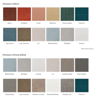 Leone Outdoor Sofa Colour Options