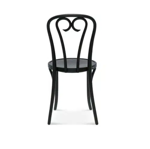 Lily side chair 16 classic bentwood chair DeFrae Contract Furniture Black stain Back View