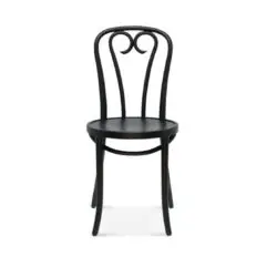 Lily side chair 16 classic bentwood chair DeFrae Contract Furniture Black stain Front View