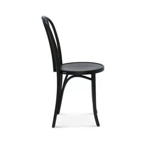 Lily side chair 16 classic bentwood chair DeFrae Contract Furniture Black stain Side View