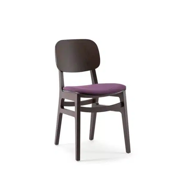 Lottie Side Chair DeFrae Contract Furniture Wooden Restaurant Chair X Kitti Xedra Upholstered Seat