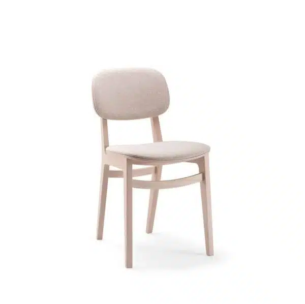 Lottie Side Chair DeFrae Contract Furniture Wooden Restaurant Chair X Kitti Xedra Upholstered Seat and Back 2