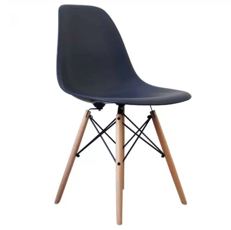 Lyon Side Chair Navy Blue DeFrae Contract Furniture Eiffel Style Side Chair Eames