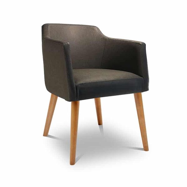 Mandi round legs armchair DeFrae Contract Furniture