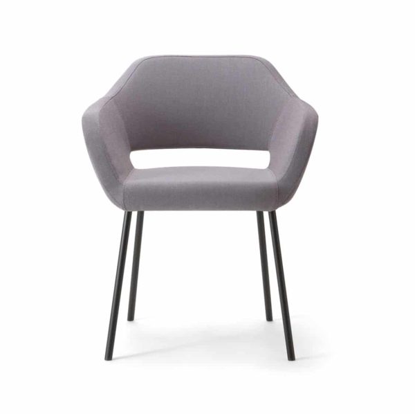 Manu 04 Armchair DeFrae Contract Furniture Metal Legs