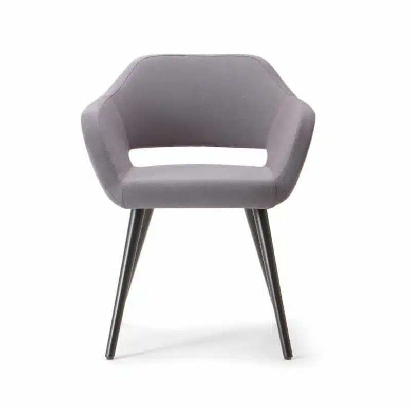 Manu 04 Armchair DeFrae Contract Furniture Wooden Legs Head On