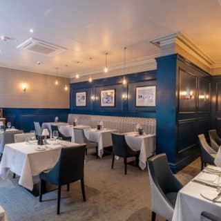 Restaurant furniture by DeFrae Contract Furniture at Marco Pierre White Folkestone