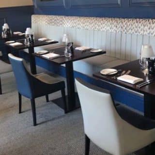 Restaurant furniture by DeFrae Contract Furniture at Marco Pierre White Folkestone
