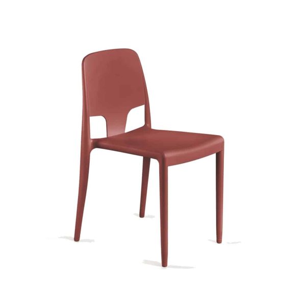 Margo Pop Chairs Stackable DeFrae Contract Furniture Red