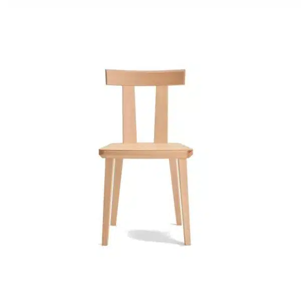 Milano Side Chair Wood Chair DeFrae Contract Furniture Sipa Beech wood stain