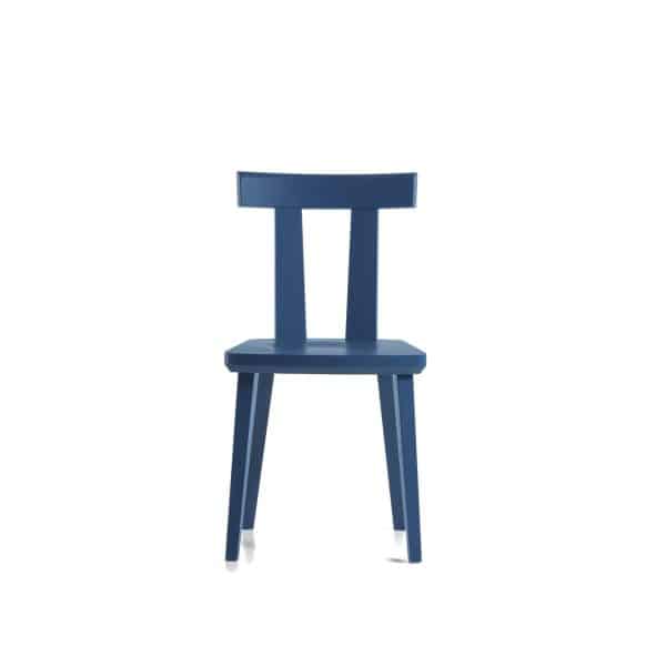 Milano Side Chair Wood Chair DeFrae Contract Furniture Sipa Blue Stain