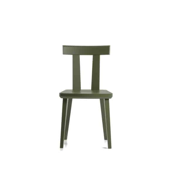 Milano Side Chair Wood Chair DeFrae Contract Furniture Sipa Sage Stain