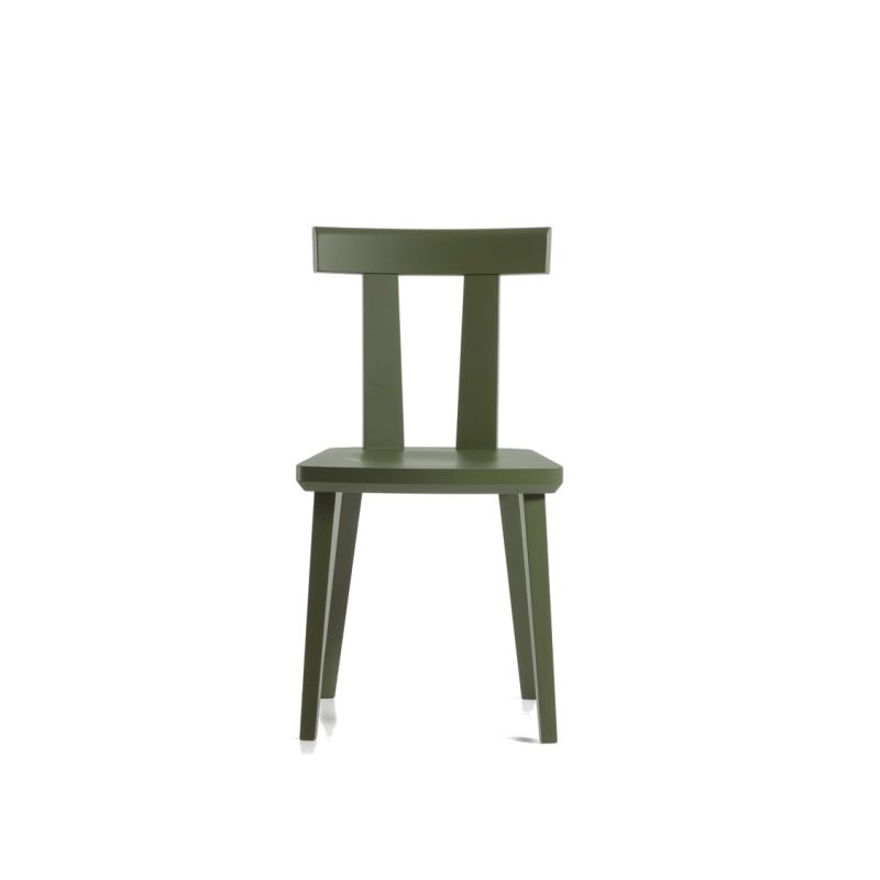 Milano Side Chair Wood Chair DeFrae Contract Furniture Sipa Sage Stain