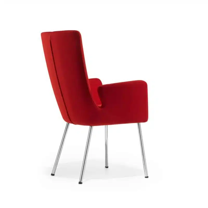 Milas Armchair Metal Legs DeFrae Contract Furniture