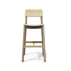 Mine Bar Stool KL82 Wood DeFrae Contract Furniture beech wood front
