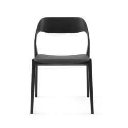 Mixis Side Chair RS Crassevig at DeFrae Contract Furniture Black Front View