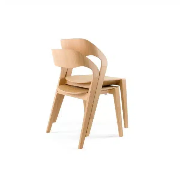 Mixis Side Chair RS Crassevig at DeFrae Contract Furniture Oak Stackable
