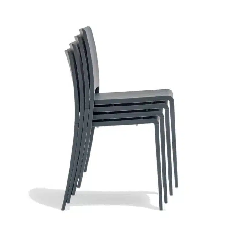 Mya 700 Side Chair Pedrali at DeFrae Contract Furniture Black Stackable