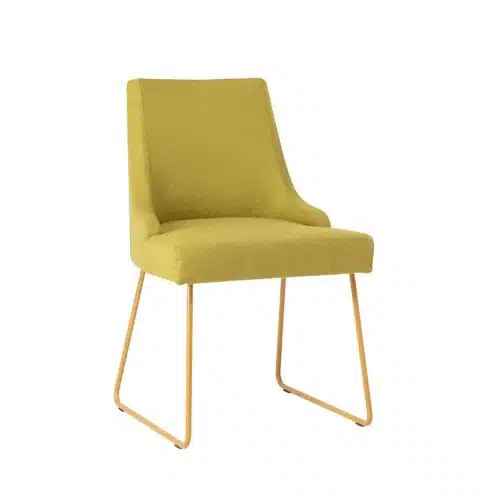 Nancy SE01 DIning Chair DeFrae Contract Furniture Sled Base 23 Gold Frame