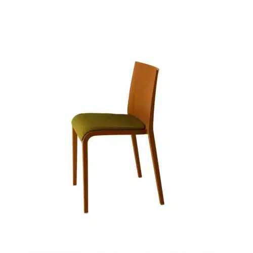 Nassau 533n Side Chair DeFrae Contract Furniture Ochre Brown with upholstered seat