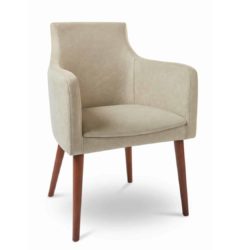 Nina armchair with round legs at DeFrae Contract Furniture