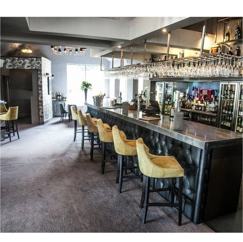 Nina bar stool with classic legs at DeFrae Contract Furniture In Situ