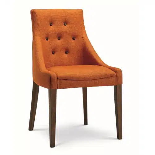 Nina side chair button back with classic legs at DeFrae Contract Furniture